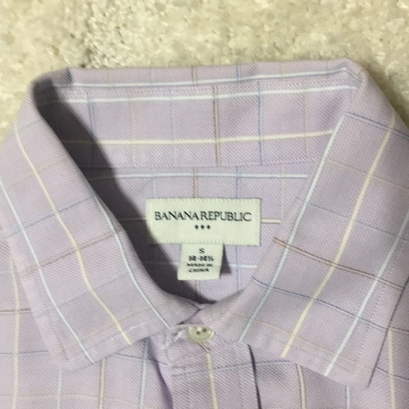 Banana Republic men's dress shirt small 14 -14 1/2 - Picture 2 of 4